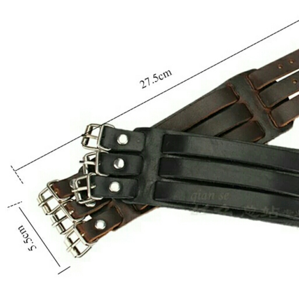 NEW GENUINE LEATHER WRISTBAND - Picture 6 of 6